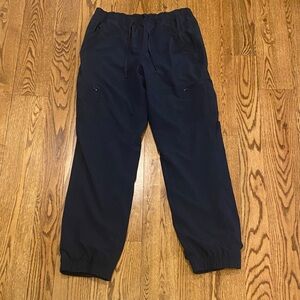 Eddie Bauer size 10 navy stretch jogger pant fleece lined comfort cozy